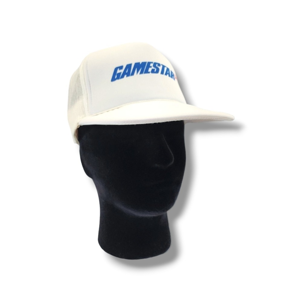 Vintage GAMSTAR Mesh Rope Trucker Snapback White Hat Cap